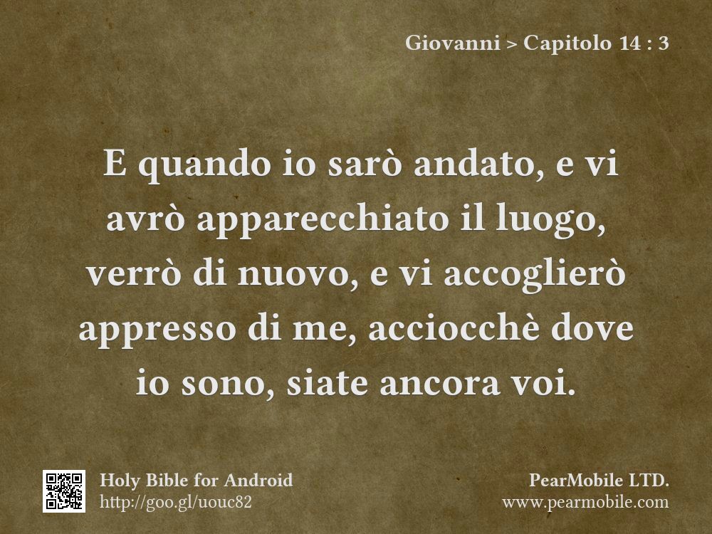 Giovanni, Capitolo 14:3